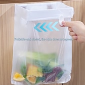 halpa Keittiövälineet ja -laitteet-5 kpl kokoontaitettava monitoiminen roskapussiteline seinälle, muovipussiteline kotikeittiöön ja kylpyhuoneeseen, monikäyttöinen roskapussiteline, ei poraamista