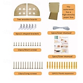 Недорогие Декор для стен-Угловая деревянная стойка для хранения мягких игрушек с рисунком в виде звезд, регулируемая длина, большая подвесная стойка для хранения мягких игрушек, подходит для игровых комнат в детских садах,