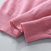 tanie sweter męski sweter-Męskie Sweter Wełniany sweter Pulower Prążkowany Robić na drutach Skrócona długość Dzianiny Jednokolorowe W serek Zatrzymujący ciepło Współczesny współczesny Święta Praca Odzież Jesień i zima