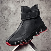abordables Zapatillas Informales-Zapatillas deportivas rojas para hombre: elegantes y cómodas, con parte superior de malla y cámara de aire, perfectas para un look informal en vacaciones y fiestas navideñas.