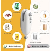 olcso Konyhai eszközök és kütyük-2 db-os mini zacskóhegesztő vágóval és mágnessel, hordozható kézi 2 az 1-ben újratölthető élelmiszerzacskó-hegesztő lezáráshoz és vágáshoz, hőhegesztő műanyag zacskókhoz, uzsonnazacskókhoz,