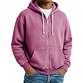 abordables sudaderas basicas hombre-Hombre Sudadera Sudadera con capucha y cremallera completa Azul Piscina Albaricoque Negro Rosa Verde Ejército Con Capucha Plano Cerrar Deporte Casual Diario Ropa de calle Fresco Ropa deportiva Todas