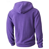 お買い得  メンズベーシックパーカー-男性用 パーカー クォータージッパーパーカー フリースパーカー ブルー ブラック パープル ライトグレー ダックグレー フード付き 平織り ジッパー ポケット スポーツ 日常 祝日 ポリエステル ストリートファッション ベーシック カジュアル 秋 冬 衣類 パーカー トレーナー