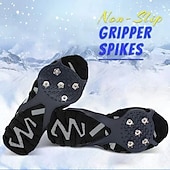 cheap Heating &amp; Cooling-5 Pairs Universal Non-Slip Gripper Spikes for Shoes Ice Snow Grips Traction Cleats with 5 Studs Crampon Universal Snow Spikes for Hiking Walking Climbing Outdoors
