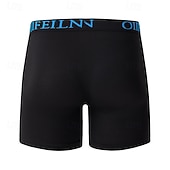 billiga Herrboxers-Herr 5st Grundläggande trosor Boxershorts Kalsong Elastisk midja Terylen Mateial som andas Bekväm Färgblock Brev Multifärg