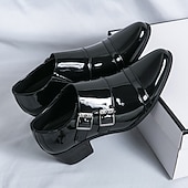 abordables Zapatos de monje-Zapatos monk strap para hombre en negro y dorado con estampado de cocodrilo: piel sintética de primera calidad, diseño de lujo con doble hebilla, perfectos para eventos formales, bodas y ocasiones de negocios.