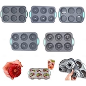 levne Formy na dorty-Forma na ledový věnec, vánoční forma na ledový věnec, vánoční silikonové formičky/tácky na kostky ledu ve tvaru vánočních kostek, 6dírková silikonová forma vhodná na kostky ledu, dorty, mýdlo,