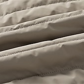 cheap Men's Downs &amp; Parkas-Men's Winter Coat Quilted Jacket Padded Jacket Pocket Quilted Polyster Outdoor Casual Daily Regular Fashion Streetwear Contemporary Thermal Warm Winter Solid Color Black Khaki Army Green Puffer Jacket