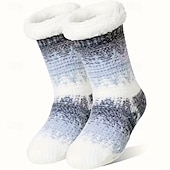 tanie ogrzewanie i chłodzenie-1 para damskich puszystych skarpet-kapci, pluszowych, wyściełanych skarpet podłogowych na jesień &amp;zimowe, antypoślizgowe, grube, ciepłe, pluszowe skarpetki, 6 kolorów dostępnych, prezent na Święto