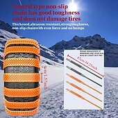  10pcs Heavy-Duty Reusable Anti-Slip Snow Tire Chains - Durable Plastic Suitable for ATVs Cars Trucks & SUVs - Essential Emergency Driving Safety Accessory (Recommended for 315/35 to 21 Size Tyres)