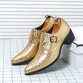 baratos Sapatos de monge-Mocassins masculinos azuis de verniz com fivela - calçado formal elegante para eventos especiais e trajes de noite.