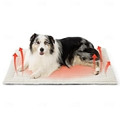 お買い得  マットとブランケット-ベッドシュア自動加熱猫ベッド、小型自動加熱犬用クレートパッド、保温性抜群の暖かい子犬用屋内マット &amp;屋外用、滑り止め &amp;洗える