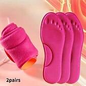 Недорогие отопление охлаждение-2 пары стелек с подогревом, термостатические стельки с массажным эффектом, с эффектом памяти, стельки с поддержкой свода стопы, зимние с подогревом для мужчин и женщин