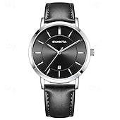 halpa Kvartsikellot-LIGE Miesten Kvarttikello Liiketoiminta Vedenkestävä PU Nahkakello