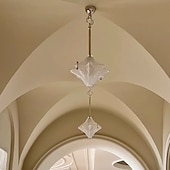 halpa Saarivalot-Art Deco -tähtiriippuvalaisin - geometrinen himmeälasiriipus