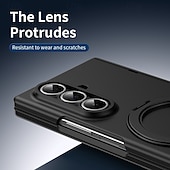 baratos Capa Samsung-telefone Capinha Para Samsung Galaxy Dobra Z 7 Dobra Z 6 Z Fold 5 Z Fold 4 Z Fold 3 Capa articulada Com Suporte e protetor de tela Proteção de corpo inteiro Retro PC Metal