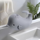 abordables Limpiando suministros-Cubierta de grifo de bañera de silicona con forma de ballena: suave, duradera y segura para los más pequeños, azul &amp;Opciones grises, ideales para la seguridad del baño y el tiempo de juego, cubierta
