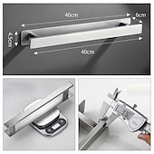 olcso Törülközőtartó-törölközőtartó, erősen öntapadó fekete törölközőtartó rozsdamentes acél falra szerelhető