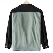 Χαμηλού Κόστους ανδρικό πουκάμισο με κουμπιά-Ανδρικά Πουκάμισο Βάφλα πουκάμισο Casual πουκάμισο Πουκάμισο με κουμπιά Θαλασσί Καφέ Πράσινο του τριφυλλιού Μακρυμάνικο Σκέτο Πέτο Causal Καθημερινά Μπλοκ χρωμάτων Ρούχα Μοντέρνα Καθημερινό