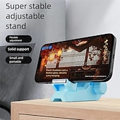 Недорогие Держатели для телефона-Регулируемая подставка для мобильного телефона на стол, стильный держатель для планшета в стиле меха, прочная многоугловая настольная подставка для телефона с ручкой регулировки, совместима с iPhone, iPad и всеми смартфонами