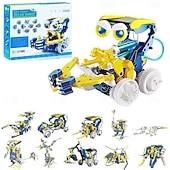 رخيصةأون اللوازم المكتبية-11 في 1 لعبة روبوت تعمل بالطاقة الشمسية تكنولوجيا العلوم والتعليم إنتاج اختراع صغير يدوي الصنع مجموعة تجربة علمية مناسبة للألعاب التعليمية الجذعية للأولاد الذين تتراوح أعمارهم بين 6-12 عامًا نماذج