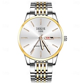 baratos Relógios Quartz-Relógio Masculino Avançado Relógio de Quartzo Fashion Masculino com Exibição de Calendário Semanal À prova d'água IPX4 Luz Noturna Adequado para Viagens de Negócios Uso Diário e a Melhor Escolha de