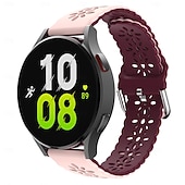 זול להקות שעונים של סמסונג-צפו בנד ל Samsung Galaxy Watch 7/6/5/4 40/44mm, Watch 6 Classic 43/47mm, Watch 4 Classic 42/46mm סיליקוןריצה תַחֲלִיף רצועה מתכוונן אבזם מודרני מודפס פרחוני צמיד