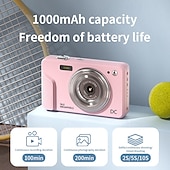 olcso Fényképezőgép és fénykép-digitális fényképezőgép 56mp-es fényképezőgépek fotózáshoz, célozd meg és lőj digitális fényképezőgép autofókusszal, dupla kamerás vakuval, 16x zoommal, rázkódásmentesítéssel, 128 GB-os kártyával,