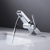 abordables Robinets de lavabo-Robinet de lavabo - Classique Électroplaqué Ensemble central Poignée unique à un trouBath Taps