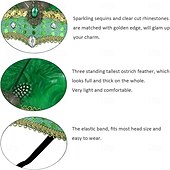 Χαμηλού Κόστους αξεσουάρ-Καραβάλι 2026 Ρίο Καρναβάλι Σαμπού Αξεσουάρ Μωβ Φτερό Χορευτή Κεφαλής για Γυναίκες - Κεφαλοδέτης με Ρινόστον - Κοστούμι Χορευτή Καρναβαλιού Μαρντί Γκρας Κόστος Παρουσίας Φεστιβάλ Βραζιλίας