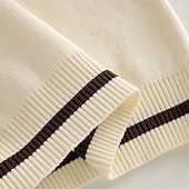 billiga Tröjor och koftor-Barn Pojkar Pullover tröja Färgblock Ärmlös V-ringad Utomhus Mode Marinblå Höst Kläder 4-12 år