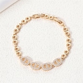 economico Braccialetti-Zircone Classico Animale Moda Personalizzato Lusso Rame Gioielli braccialetto Argento / Oro Per Matrimonio Feste Fidanzamento Balli di fine anno