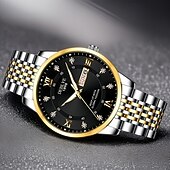 cheap Quartz Watches-Fashionable Men's Wristwatch High-end Men's Quartz Watch Date Calendar Luminous Dial Rhinestone Decoration The Best Gift Choice for Men