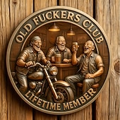  Old F*ckers Club – elinikäisen jäsenyyden kolikko – hauska keräilykolikko, vitsilahja miehille &naiset, retrohuumorin matkamuisto, juhlalahja, erikoismetallikolikko, ainutlaatuinen ystävyysmuisto