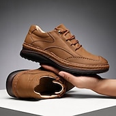 economico Scarpe Casual con Lacci-scarpe stringate da uomo in similpelle marrone: eleganti e classiche, ideali per il lavoro, per l'abbigliamento casual da lavoro e per tutti i giorni