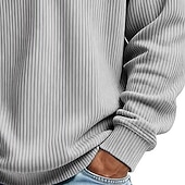 olcso férfi alapvető pulóverek-Férfi Kapucnis felsőrész Kordbársony Pulóver kapucnis pulóver Negyed cipzáros kapucnis pulóver Sárgabarack Vörösbor Fekete Fehér Világoszöld Kapucni Sima Cipzár Texturált Hétköznapi Napi Sport