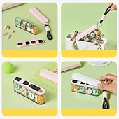 baratos armazenamento de bagagem e viagem-Organizador de comprimidos portátil com 4 compartimentos (2 unidades) – mini caixa para guardar remédios, recipiente para comprimidos diários (manhã, meio-dia e noite), organizador de medicamentos