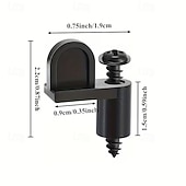 preiswerte Baumaterialien-24 Stück 3/8-Zoll-Druckguss-Türglas-Fenstergitterclips mit Schrauben für Sturmtürhalterungen und Fenstergitterbefestigungen, robuste schwarze Beschläge für den privaten und gewerblichen Gebrauch