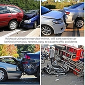 Недорогие Сервис транспортных средств-Автомобильное зеркало заднего вида, широкоугольное выпуклое зеркало с креплением, универсальное, подходит для автомобилей, внедорожников, грузовиков - прочный АБС-материал, простая установка,