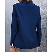 cheap Blazers &amp; Suits-Women's Suits Comfortable Buttons Elegant Fashion Daily OL Style Plain Formal Vacation Office Office / Career Regular Notch Lapel Regular Fit Long Sleeve Outerwear Black White Pink Summer Spring