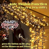 Недорогие LED ленты-Светодиодная гирлянда для рождественской елки, 10 м, 500 светодиодов, гирлянда с теплым белым светом, 8 режимов мерцания, декоративная гирлянда для домашнего рождественского праздничного освещения,