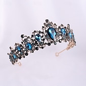 halpa Tiaroita ja kruunuja-Crown Tiaras Pään koriste Metalliseos Häät Syntymäpäivä Tyylikäs Vintage Kanssa Tekojalokivi Päähine Päähineet