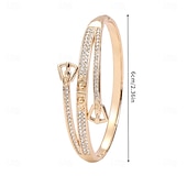 cheap Bracelets-Zircon Classic Totem Series Elegant Fashion Personalized Simple Chrome Bracelet Jewelry Silver / Golden For Wedding Party Engagement Prom