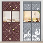 abordables Écran pour la fenêtre et la porte-Moustiquaire magnétique d'hiver en coton épais, rideau de porte isolant thermique et coupe-vent, cloison de séparation pour la maison, fermeture magnétique anti-courants d'air, séparateur de pièce