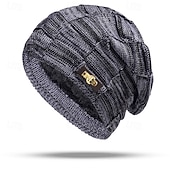 economico Cappello a cuffia-Per uomo Unisex Berretto Cappelli Invernali Berretti Cappello lavorato a maglia Berretto Invernale Nero Vino Fibre Acriliche Lavorato a maglia Traspirante Accogliente Abbigliamento quotidiano Uscire