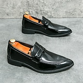 economico Mocassini-mocassini slip-on da uomo in vernice viola dal design elegante: calzature eleganti per feste, matrimoni ed eventi alla moda