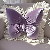 cheap Textured Throw Pillows-Princess Butterfly Throw Pillow Decorative Cushion for Office Living Room Bedroom Car Sofa Home Accent Pillow Cute Bow Design Soft Cozy Room Decor