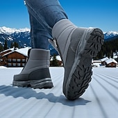 cheap Winter &amp; Snow Boots-Men's Waterproof Insulated Snow Boots - Non-Slip Warm Outdoor Hiking Boots for Winter Sports and Cold Weather