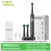 baratos Escova de Dentes Elétrica-Escova de dentes elétrica para adultos, modelo 2025, com cabeça de cerdas macias, totalmente automática, recarregável via USB, silenciosa, potente, à prova d'água IP8X, bateria com duração de até 70