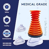 זול ביטחון אישי-מכשיר חירום היימליך למניעת חנק כולל 3 גדלי מסכה